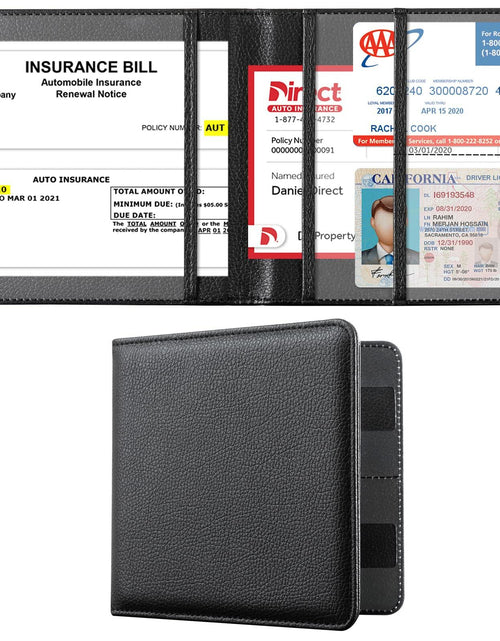 Load image into Gallery viewer, CoBak Car Registration &amp; Insurance Holder Glove Box Organizer for Documents
