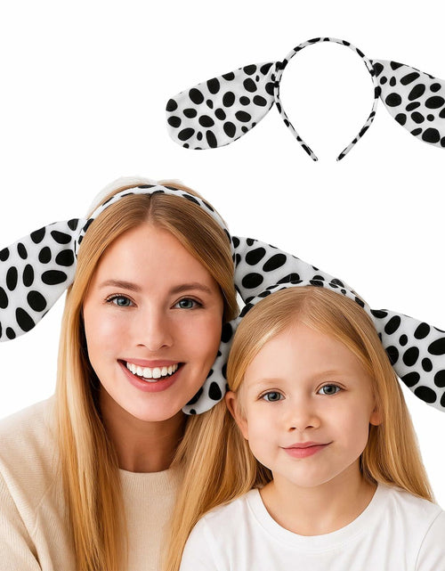 Load image into Gallery viewer, TopTie Dalmatian Plush Headband Ear Horn Hair Hoop Kids &amp; Adults Party
