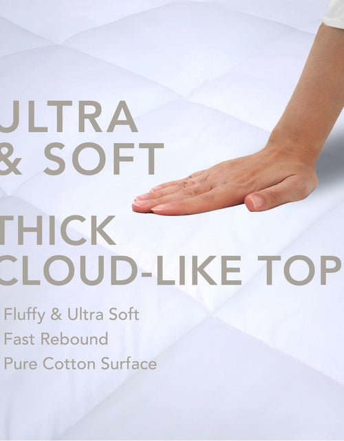 Load image into Gallery viewer, Epitex Mattress Topper Twin 3 Inch Thick Pillow Top Cooling White Size Twin
