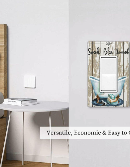 Load image into Gallery viewer, OHZOLLAN Inspirational Quote Rustic Barn Wood Single Rocker Light Switch Cover
