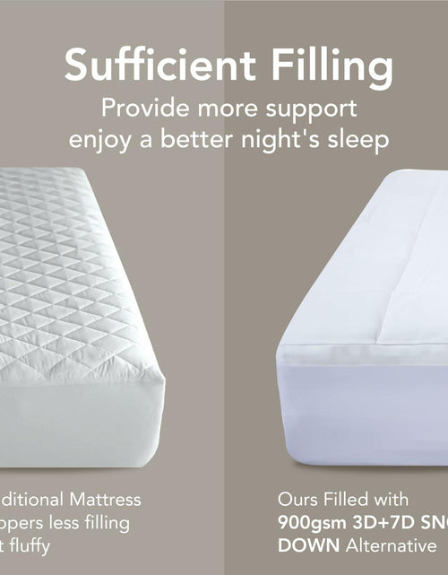 Load image into Gallery viewer, Epitex Mattress Topper Twin 3 Inch Thick Pillow Top Cooling White Size Twin
