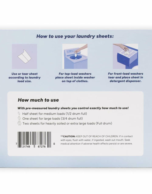 Load image into Gallery viewer, Nature Spin Eco Laundry Detergent Sheets Unscented 30 Count Pack
