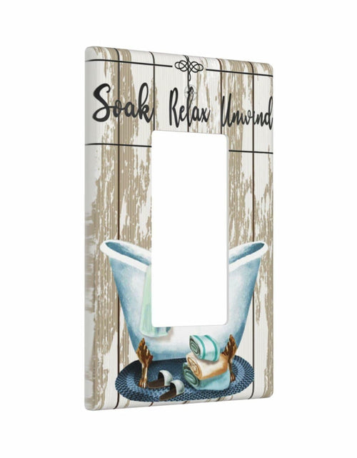 Load image into Gallery viewer, OHZOLLAN Inspirational Quote Rustic Barn Wood Single Rocker Light Switch Cover
