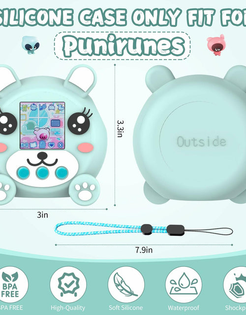 Load image into Gallery viewer, SKRVGOJFG Silicone Case for Punirunes Virtual Pet with Lanyard Blue
