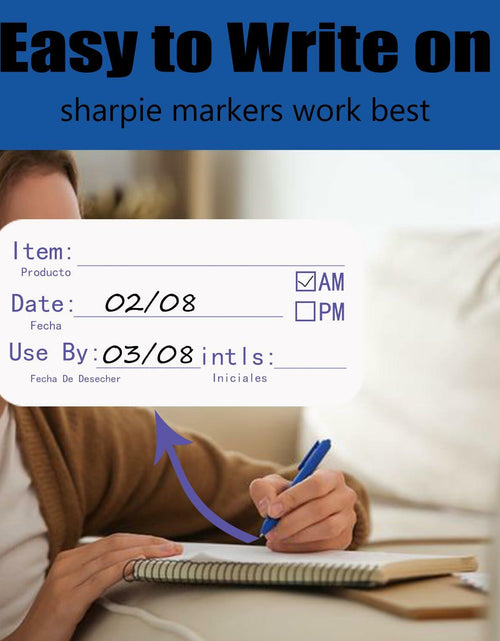 Load image into Gallery viewer, HSDCO Food Container Labels 2x1 Removable Freezer Stickers Blue 500pcs
