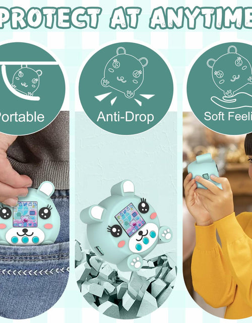 Load image into Gallery viewer, SKRVGOJFG Silicone Case for Punirunes Virtual Pet with Lanyard Blue
