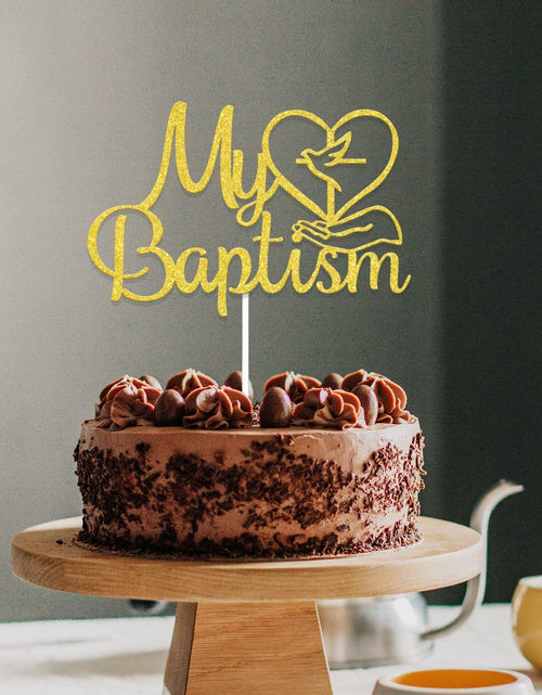 Load image into Gallery viewer, AETGDDS My Baptism Cake Topper Gold Cardboard 1 Piece
