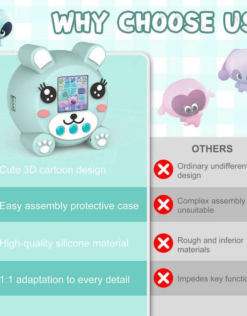 Load image into Gallery viewer, SKRVGOJFG Silicone Case for Punirunes Virtual Pet with Lanyard Blue

