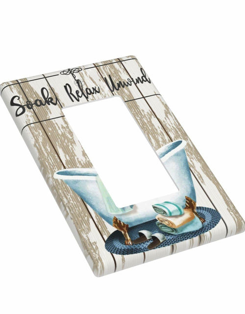 Load image into Gallery viewer, OHZOLLAN Inspirational Quote Rustic Barn Wood Single Rocker Light Switch Cover
