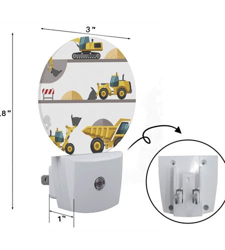 Axayaz Construction Truck Plug In Night Light LED Excavator Loader Lamp