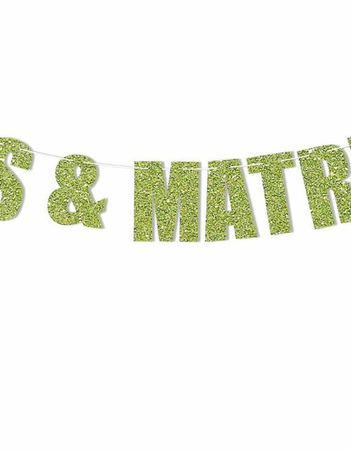 Load image into Gallery viewer, Ramciyo Margs &amp; Matrimony Banner Green Glitter Paper Bachelorette Decor
