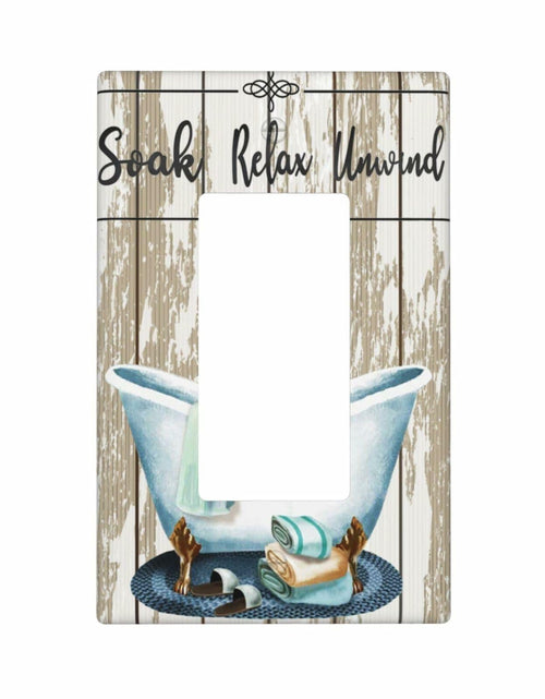 Load image into Gallery viewer, OHZOLLAN Inspirational Quote Rustic Barn Wood Single Rocker Light Switch Cover
