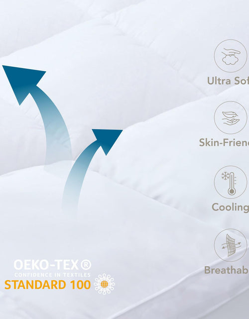 Load image into Gallery viewer, Epitex Mattress Topper Twin 3 Inch Thick Pillow Top Cooling White Size Twin
