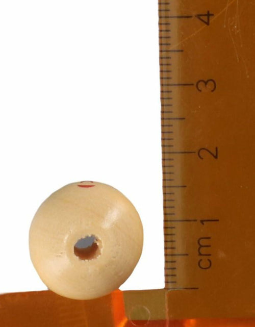 Load image into Gallery viewer, Uniquer 100pcs 18mm Wooden Face Beads Round Spacer Beads for DIY Crafts
