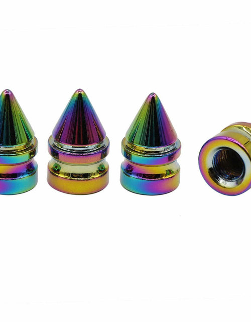 Load image into Gallery viewer, ACCRETION Aluminium Impale Spike Valve Stem Caps Colorful 4 Pack
