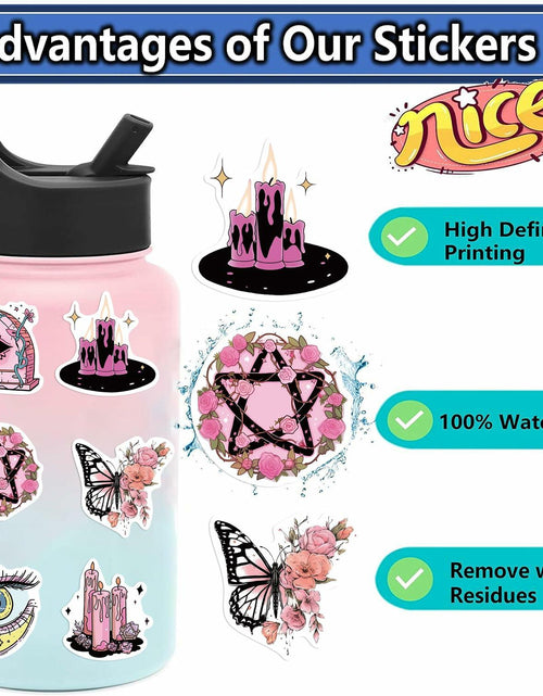 Load image into Gallery viewer, MKZ 50 PCS Waterproof Pink Witchy Stickers Vinyl Celestial Witchcraft
