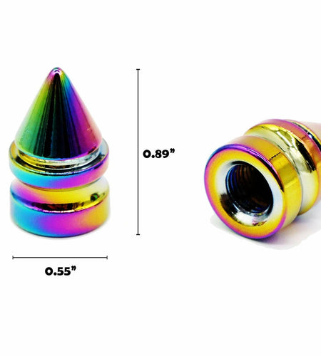 ACCRETION Aluminium Impale Spike Valve Stem Caps Colorful 4 Pack