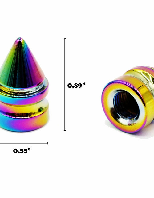 Load image into Gallery viewer, ACCRETION Aluminium Impale Spike Valve Stem Caps Colorful 4 Pack
