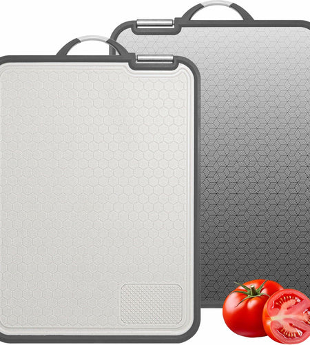 AOWBCGD Titanium Double Sided Stainless Steel Cutting Board 14x9.8