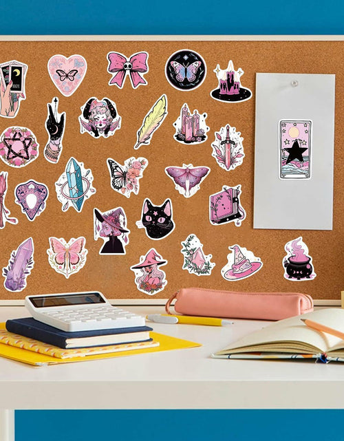 Load image into Gallery viewer, MKZ 50 PCS Waterproof Pink Witchy Stickers Vinyl Celestial Witchcraft
