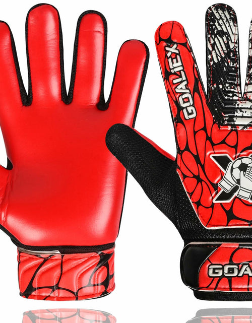 Load image into Gallery viewer, Soccer Goalie Gloves Youth Boys Double Wrist 4mm Super Grip Palm Size 3
