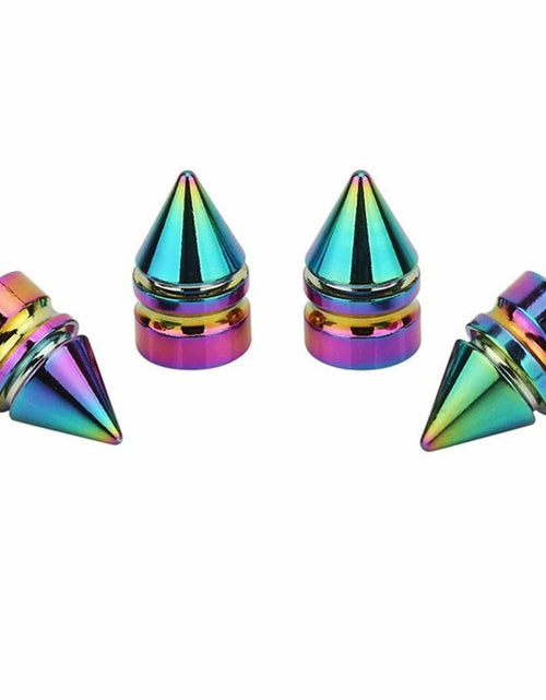 Load image into Gallery viewer, ACCRETION Aluminium Impale Spike Valve Stem Caps Colorful 4 Pack
