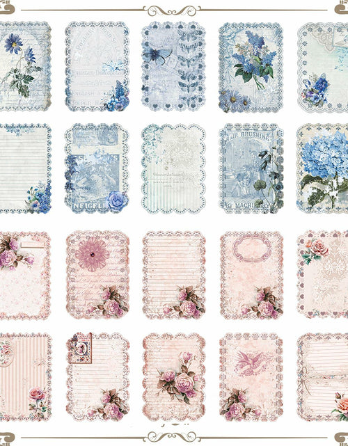 Load image into Gallery viewer, Naszonus Vintage Floral Scrapbook Paper Set 60 Sheets 4.2x6.7 Inch
