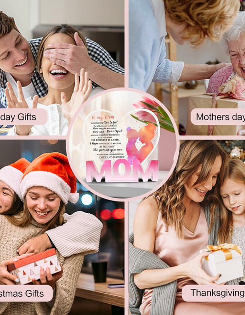 Load image into Gallery viewer, WUGUANSS Best Mom Ever Acrylic Plaque Pink Christmas Birthday Gift
