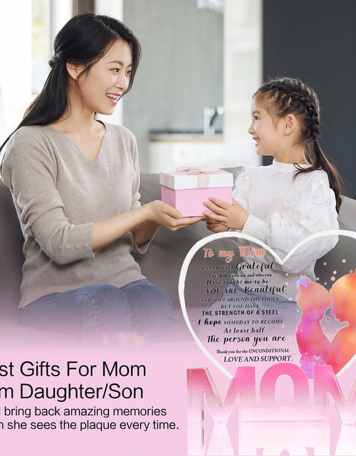 Load image into Gallery viewer, WUGUANSS Best Mom Ever Acrylic Plaque Pink Christmas Birthday Gift
