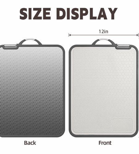 AOWBCGD Titanium Double Sided Stainless Steel Cutting Board 14x9.8
