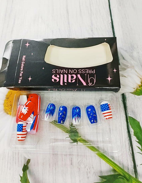 Load image into Gallery viewer, White French Tip Press On Nails Short Square Clear Pink Glossy 24 Pcs
