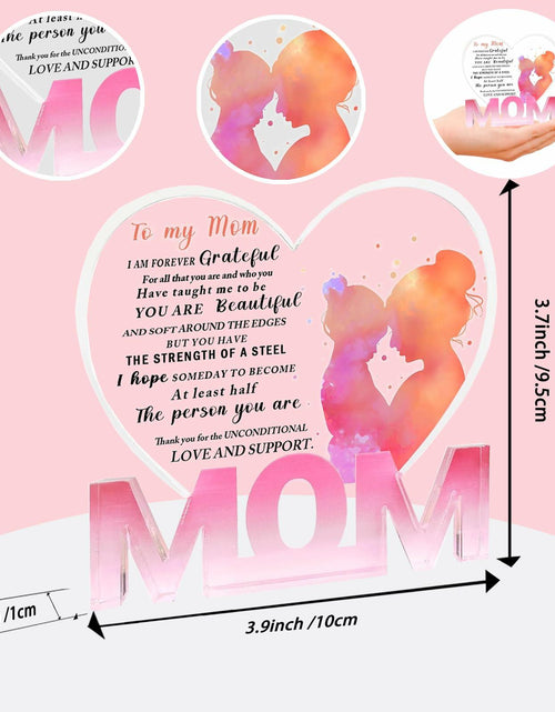 Load image into Gallery viewer, WUGUANSS Best Mom Ever Acrylic Plaque Pink Christmas Birthday Gift
