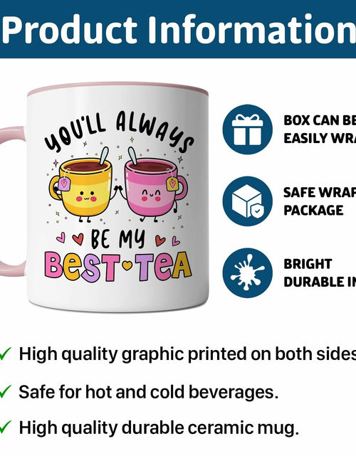 Load image into Gallery viewer, KINAPATO Friend Mug Funny Bestie Gift White Pink 11oz Ceramic
