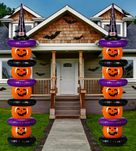 Lunmon Halloween Inflatable Ball Party Kit 24 Pcs Pumpkin Pool Floats