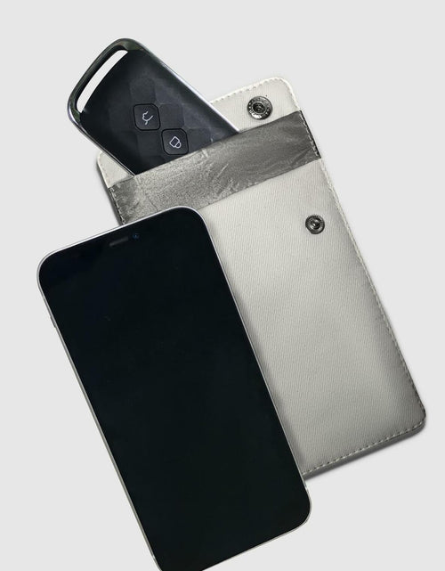 Load image into Gallery viewer, Faraday Bag for Key Fob RFID Signal Blocking Car Key Protector White
