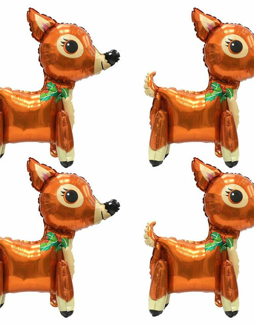 Load image into Gallery viewer, Deermon Christmas Reindeer Walking Animal Balloon Brown Large 4pcs
