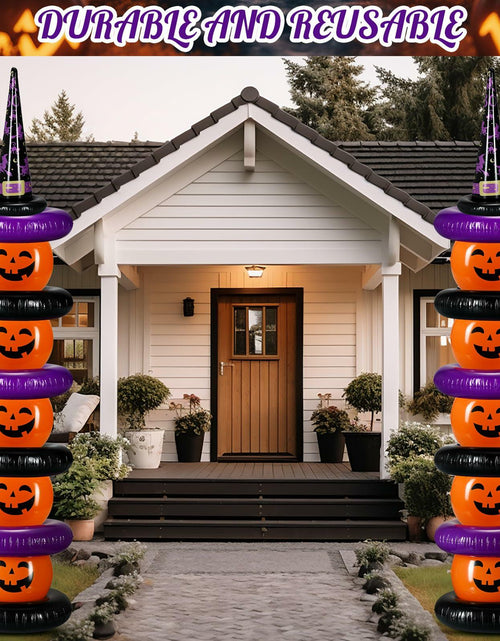 Load image into Gallery viewer, Lunmon Halloween Inflatable Ball Party Kit 24 Pcs Pumpkin Pool Floats
