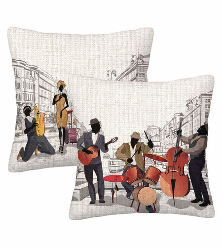 Boqpolu Movie Music Theme Pillow Covers Set of 2 18x18 Inch Multi-0006