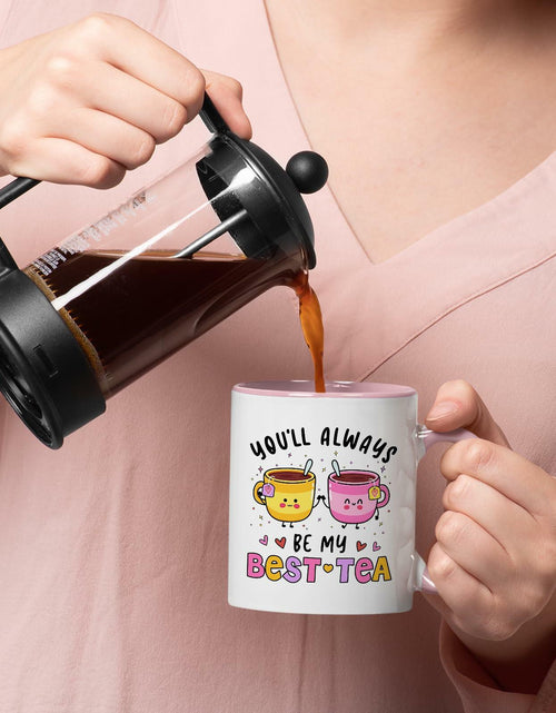 Load image into Gallery viewer, KINAPATO Friend Mug Funny Bestie Gift White Pink 11oz Ceramic
