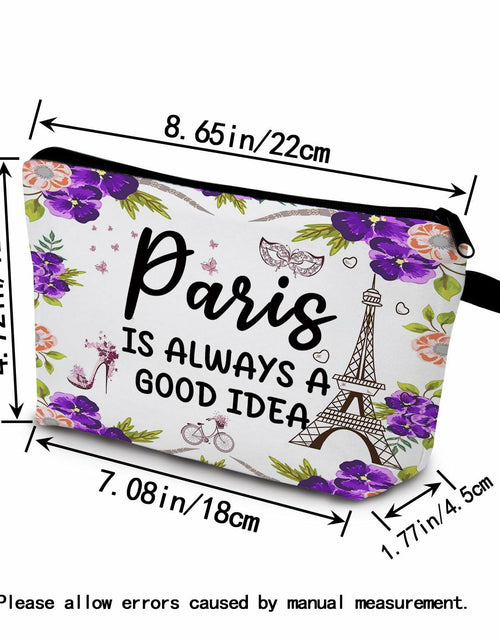 Load image into Gallery viewer, YULUENZE Paris Makeup Bag Eiffel Tower Travel Cosmetic Zipper Pouch
