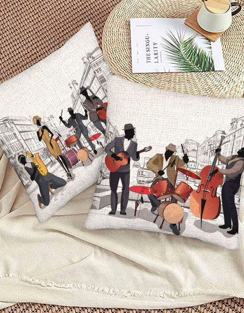 Load image into Gallery viewer, Boqpolu Movie Music Theme Pillow Covers Set of 2 18x18 Inch Multi-0006
