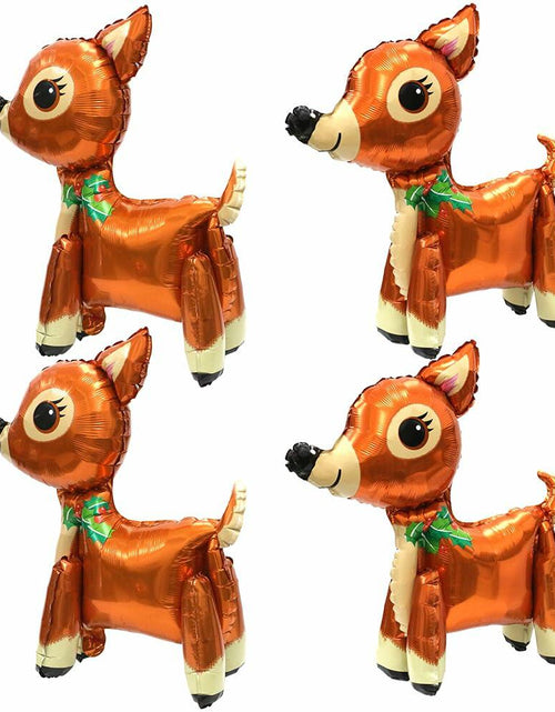 Load image into Gallery viewer, Deermon Christmas Reindeer Walking Animal Balloon Brown Large 4pcs
