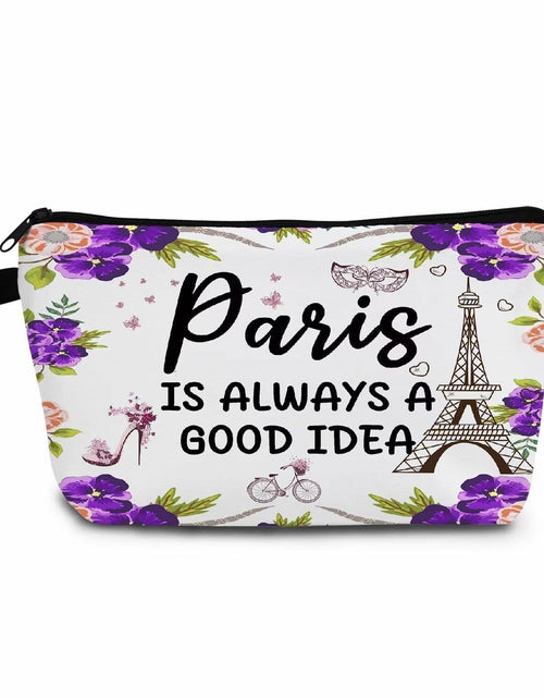 Load image into Gallery viewer, YULUENZE Paris Makeup Bag Eiffel Tower Travel Cosmetic Zipper Pouch
