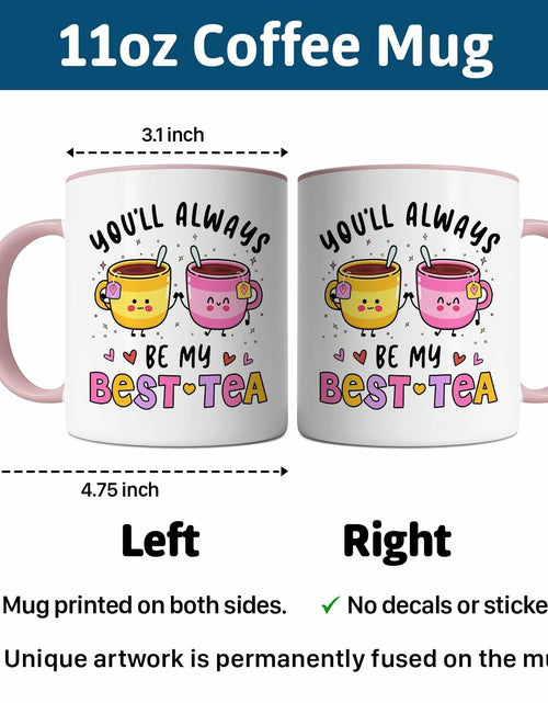 Load image into Gallery viewer, KINAPATO Friend Mug Funny Bestie Gift White Pink 11oz Ceramic
