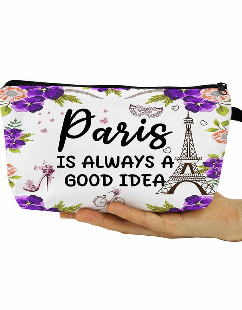 Load image into Gallery viewer, YULUENZE Paris Makeup Bag Eiffel Tower Travel Cosmetic Zipper Pouch
