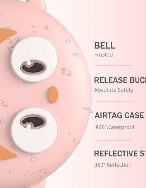 Load image into Gallery viewer, Odokele AirTag Cat Collar Breakaway Reflective with Bell Pink 9-13 in
