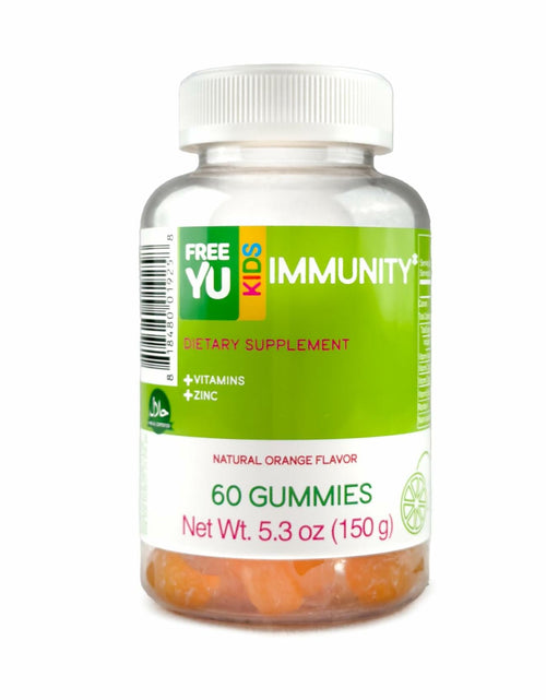 Load image into Gallery viewer, FREEYU Kids Immunity Multivitamin Gummies B12 Zinc Vitamin C 60ct
