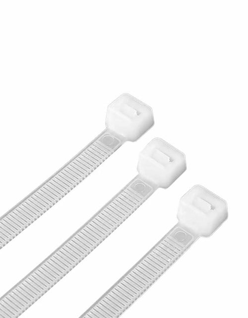 Load image into Gallery viewer, AUHKO 8in Heavy Duty Nylon Zip Cable Ties White 121lbs Tensile Strength
