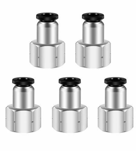 QITUO Push to Connect Fittings 8mm x 1/4 NPT Male Straight 15 Pcs