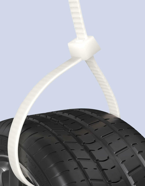 Load image into Gallery viewer, AUHKO 8in Heavy Duty Nylon Zip Cable Ties White 121lbs Tensile Strength
